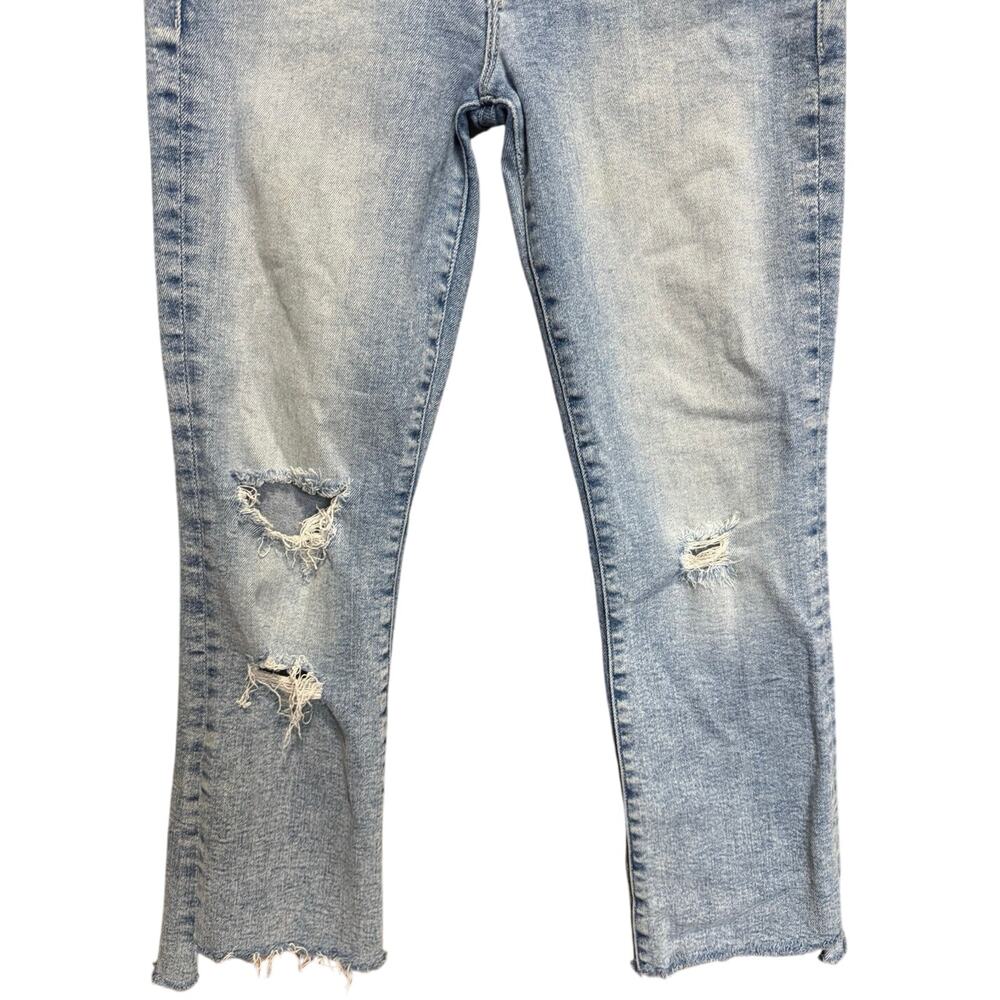 Mother The Insider Crop Step Fray Distressed Jeans In Love In A Boat Size 28 - Picture 5 of 14